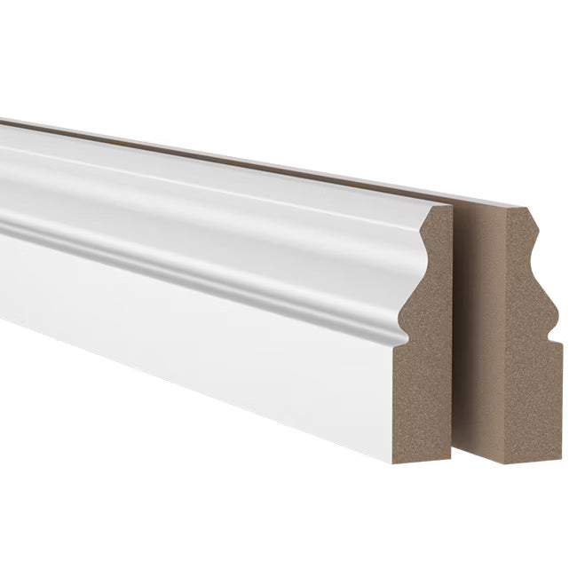 Karnisliste MDF 18x69x2100 mm Hvid Ogee
