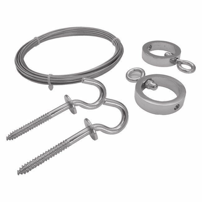 Ring 5 m karnisstang i krom