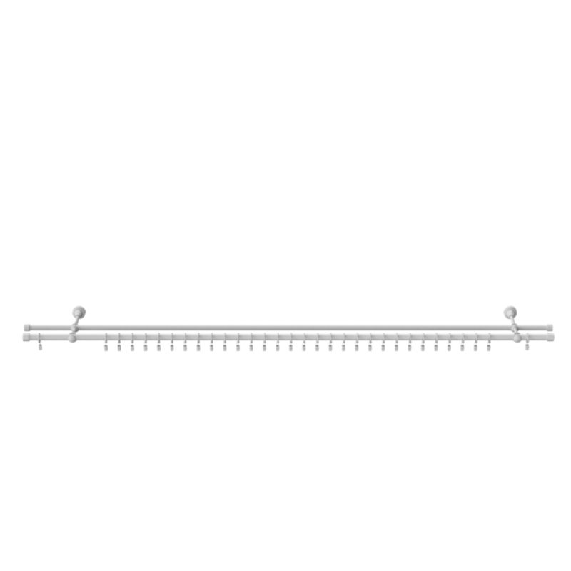 Dobbel gardinstang GoodHome Anafi 19 mm 160 cm hvid