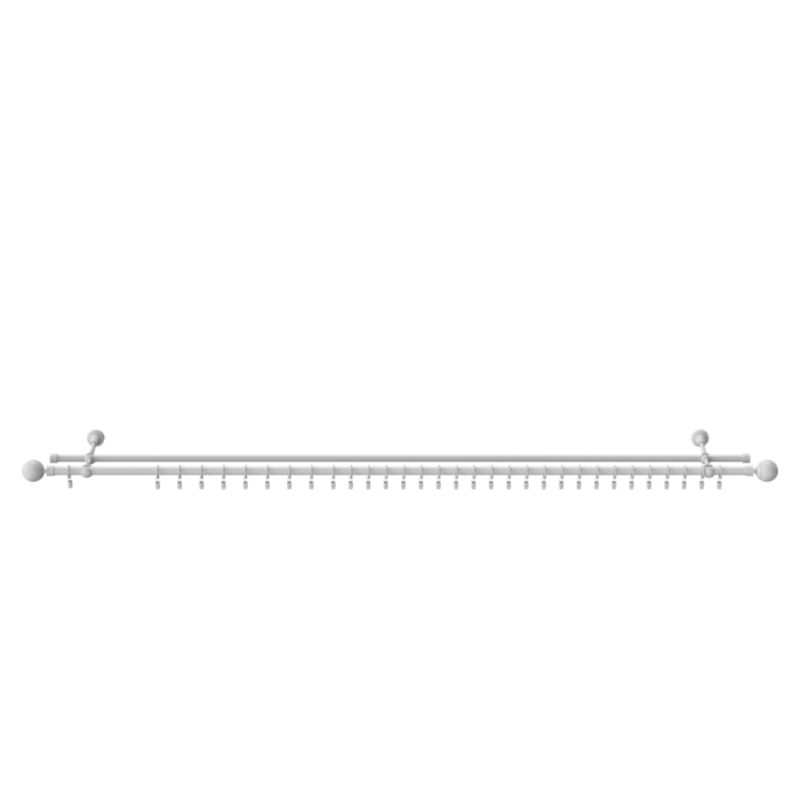 Dobbelt gardinstang GoodHome Anafi 19 mm 160 cm hvid kugle