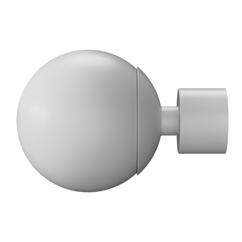Dobbelt gardinstang GoodHome Anafi 19 mm 160 cm hvid kugle