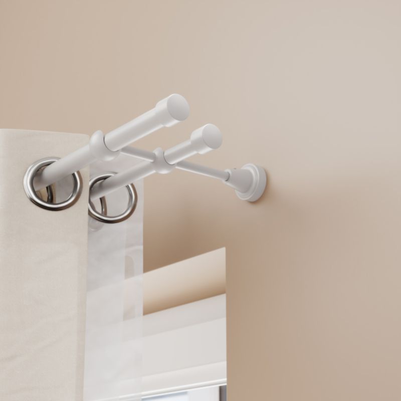 GoodHome Anafi dobbel gardinstang 19 mm 200 cm hvid