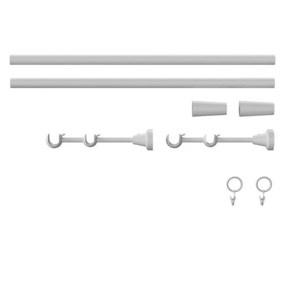 Dobbel Gardinstang GoodHome Anafi 19 mm 200 cm kegle hvid