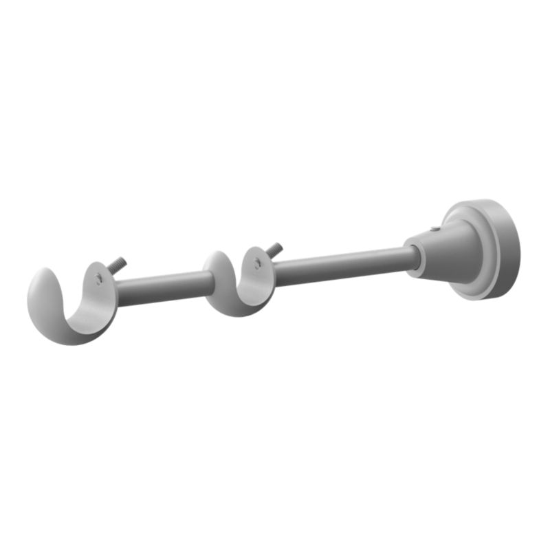 Dobbel Gardinstang GoodHome Anafi 19 mm 200 cm kegle hvid