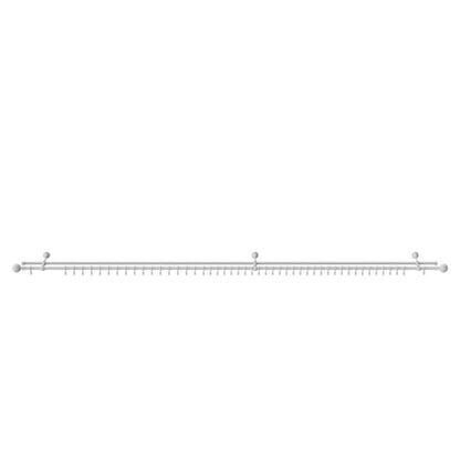 Dobbel gardinstang GoodHome Anafi 19 mm 240 cm hvid kugle