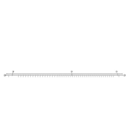 Dobbel gardinstang GoodHome Anafi 19 mm 240 cm hvid kugle
