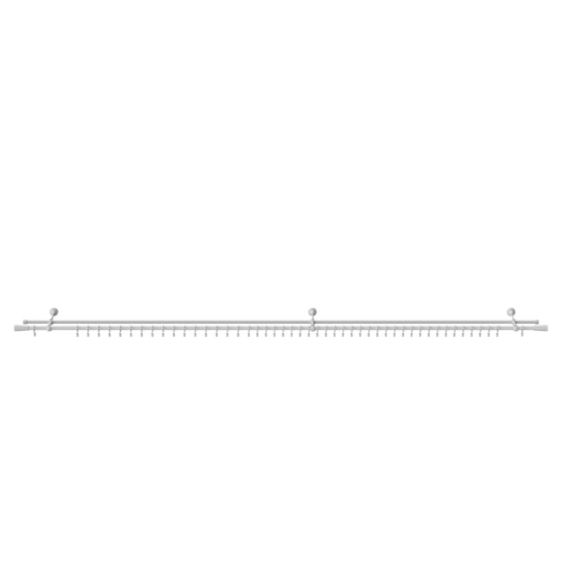 GoodHome Anafi dobbelt gardinstang 19 mm 240 cm kegle hvid
