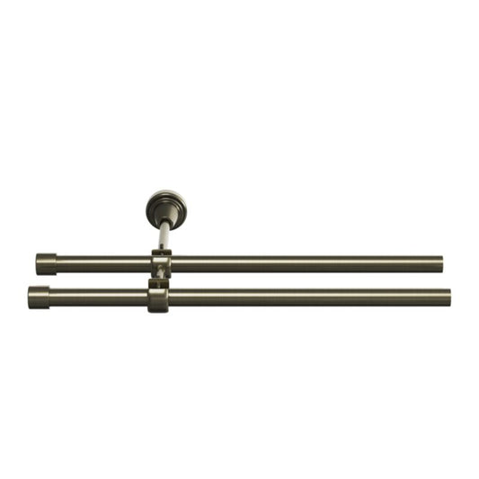 Dobbelt gardinstang Goodhome Antiki II 16 mm 160 cm kugle guld