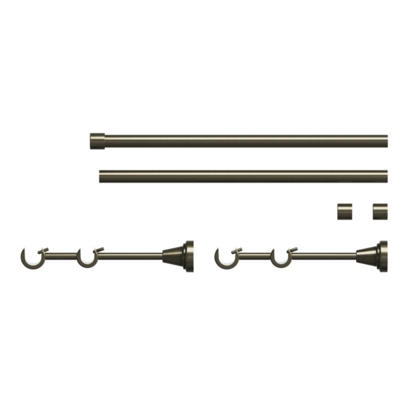 Dobbelt gardinstang Goodhome Antiki II 16 mm 160 cm kugle guld