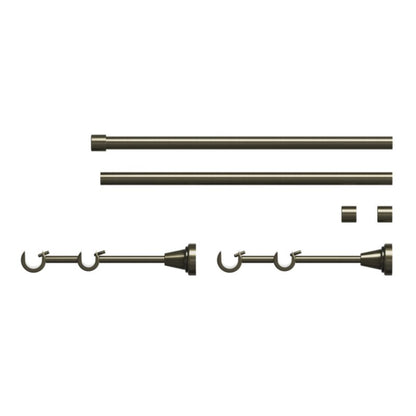 Dobbelt gardinstang Goodhome Antiki II 16 mm 160 cm kugle guld