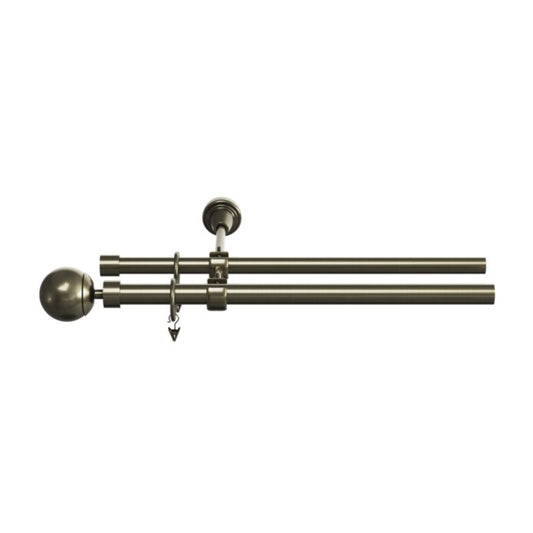GoodHome Antiki II dobbelte gardinstang 19 mm 160 cm kugle guld