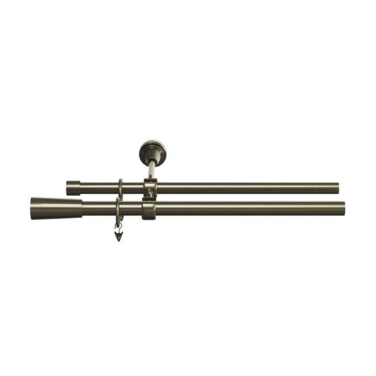 GoodHome Antiki II dobbel gardinstang 19 mm 160 cm kegle guldfinish