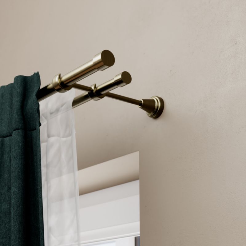 GoodHome Antiki II dobbelt gardinstang 19 mm 160 cm med guld afslutning