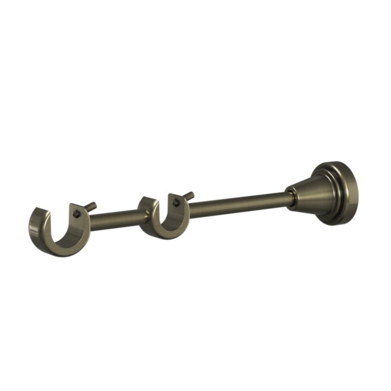 Dobbel gardinstang GoodHome Antiki II 19 mm 200 cm med kugle i guld