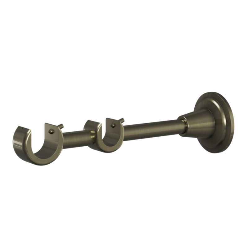 GoodHome Antiki II dobbel gardinstang 25 mm 200 cm kegle guldfarvet
