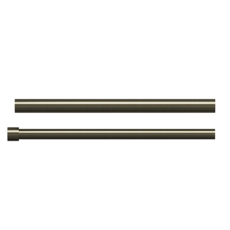 GoodHome Antiki II dobbelte gardinstang 25 mm 240 cm kegleformet i guld