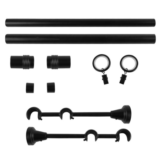 Dobbel gardinstang GoodHome Araxos 19/16 mm 160 cm mat-sort cylinder