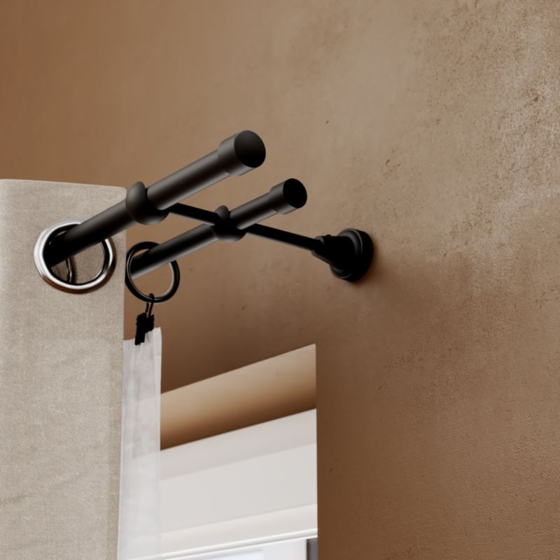 Dobbel Gardinstang GoodHome Araxosi 19 mm 160 cm mat-sort