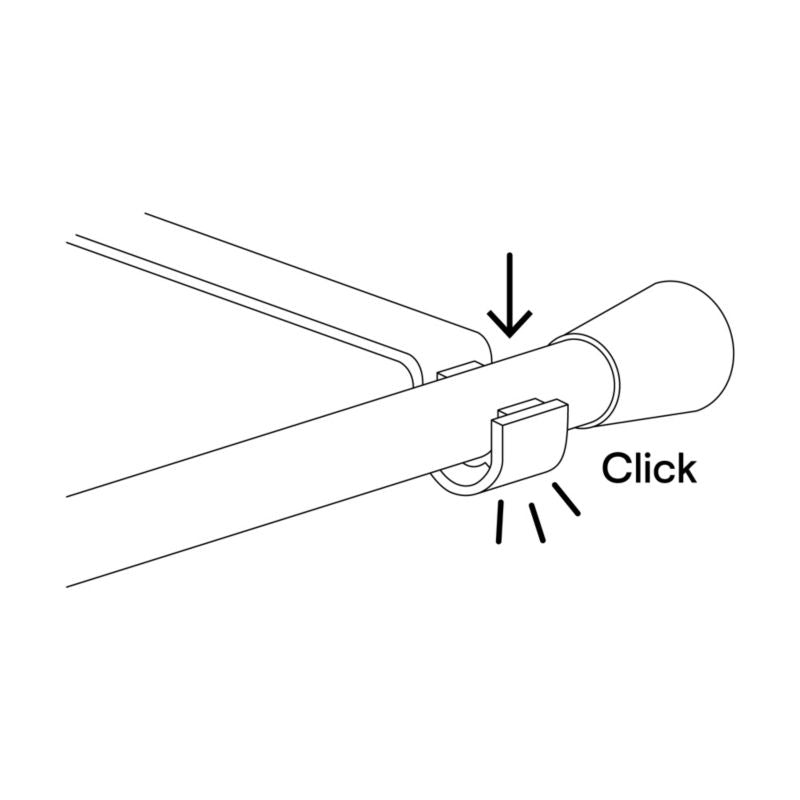 Dobbel gardinstang GoodHome Araxosi 19 mm 160 cm kugle mat-sort