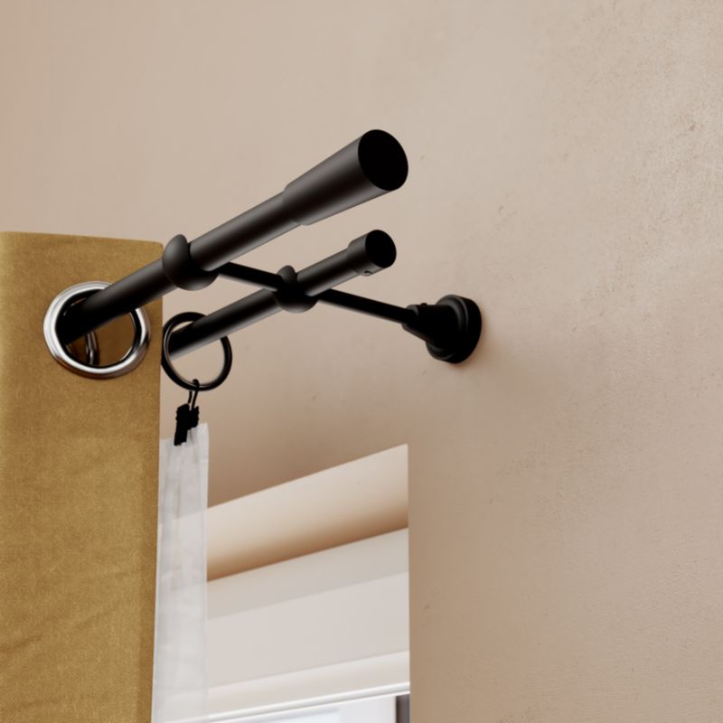 Dobbelte gardinstang GoodHome Araxosi 19 mm 160 cm kegle mat-sort