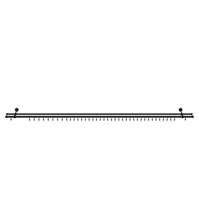 Dobbel Gardinstang GoodHome Araxosi 19 mm 200 cm mat-sort