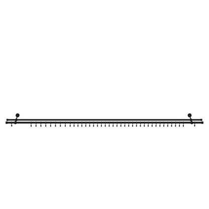 Dobbel Gardinstang GoodHome Araxosi 19 mm 200 cm mat-sort