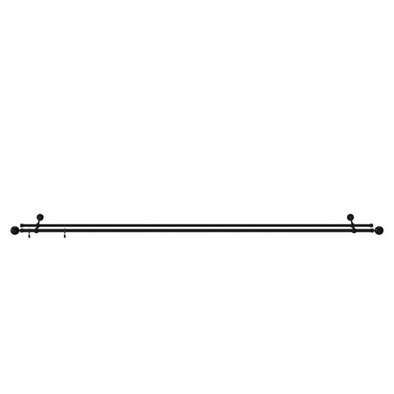 Dobbel gardinstang GoodHome Araxosi 19 mm 200 cm kugle mat-sort