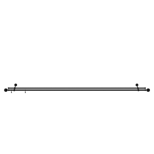 Dobbel gardinstang GoodHome Araxosi 19 mm 200 cm kugle mat-sort