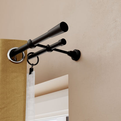 Dobbel gardinstang GoodHome Araxosi 19 mm 200 cm kegle mat-sort