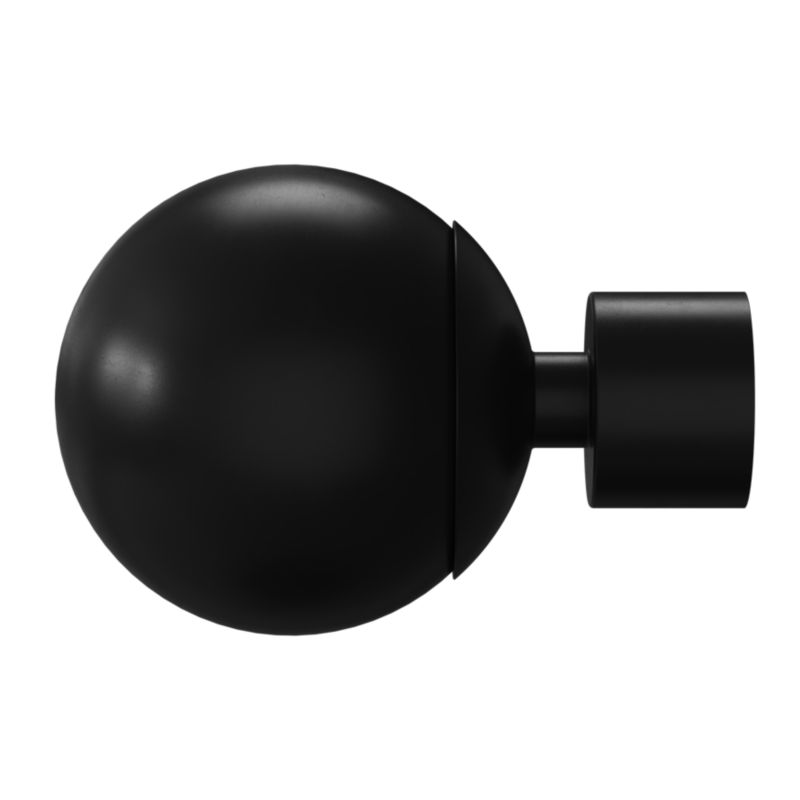 Dobbel Gardinstang GoodHome Araxosi 19 mm 240 cm med kugle, sort