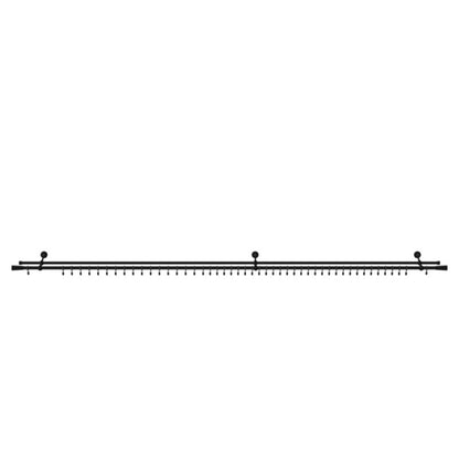 Dobbel gardinstang GoodHome Araxosi 19 mm 240 cm konisk mat-sort