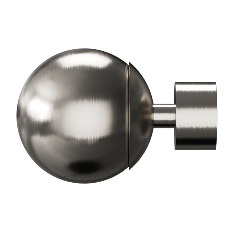 GoodHome Athens II dobbel gardinstang 19 mm 200 cm kugle grå