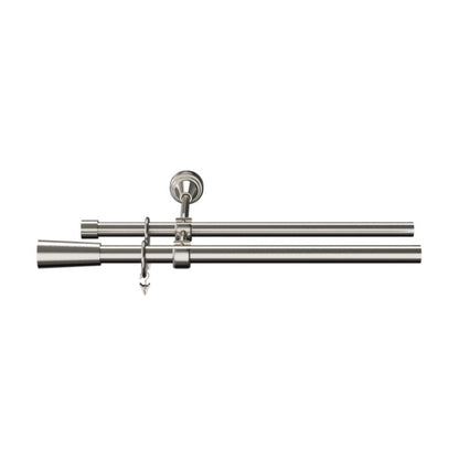 GoodHome Athens II dobbel gardinstang 19 mm 200 cm kegle grå