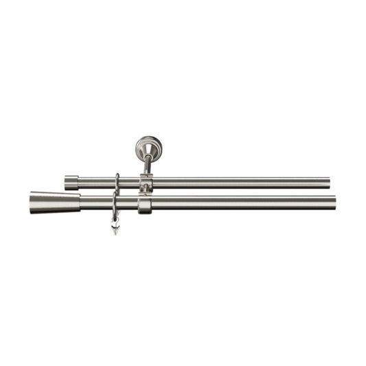 GoodHome Athens II dobbelt gardinstang 19 mm 240 cm kegle grå