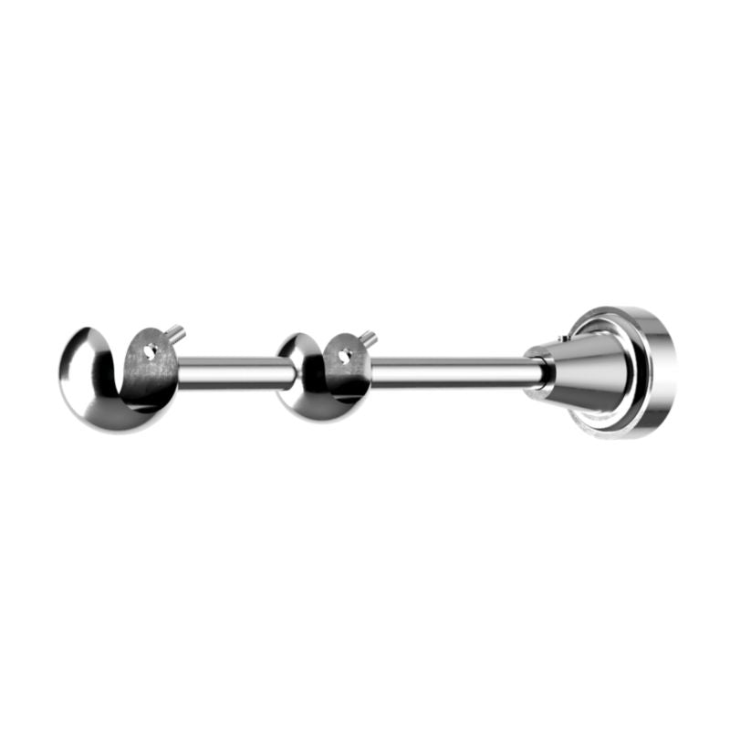 Dobbel Gardinstang GoodHome Olympe Gala II 19 mm 160 cm grå