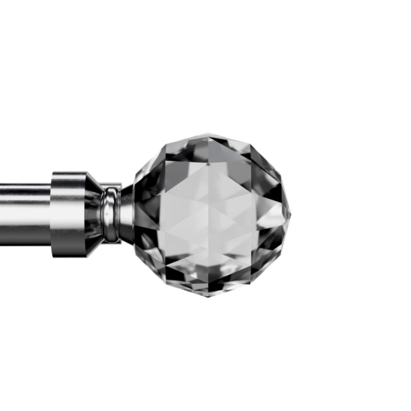 GoodHome Olympe Gala II dobbelt gardinstang 19 mm 240 cm grå