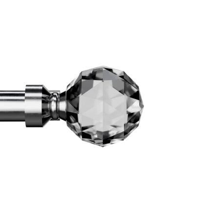 GoodHome Olympe Gala II dobbelt gardinstang 19 mm 240 cm grå