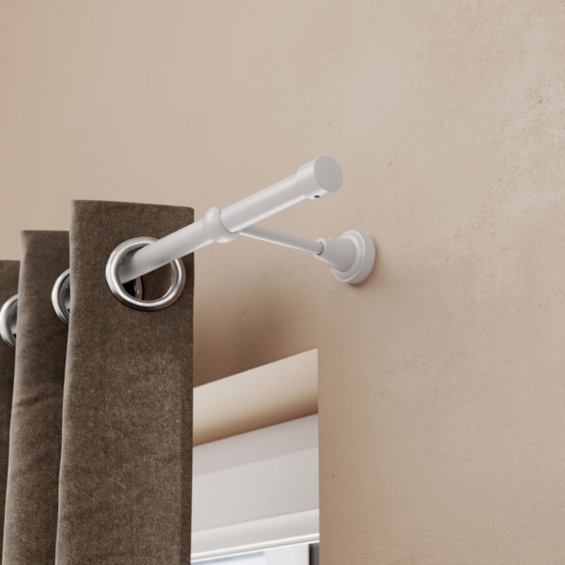 GoodHome Anafi enkelt gardinstang 19 mm 160 cm hvid