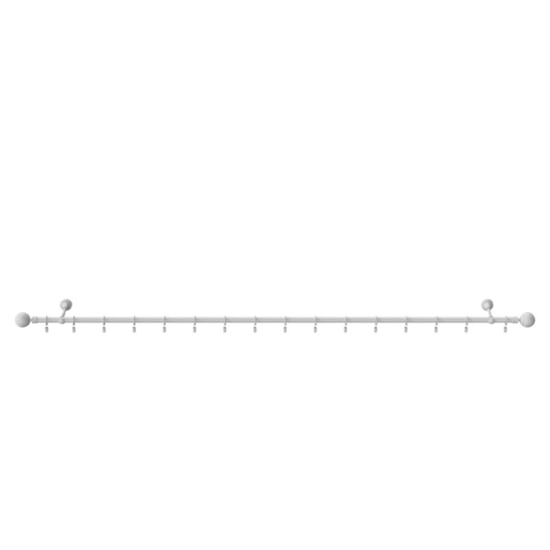 GoodHome Anafi enkelt gardinstang 19 mm 160 cm hvid kugle