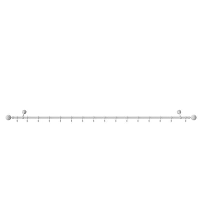 GoodHome Anafi enkelt gardinstang 19 mm 160 cm hvid kugle