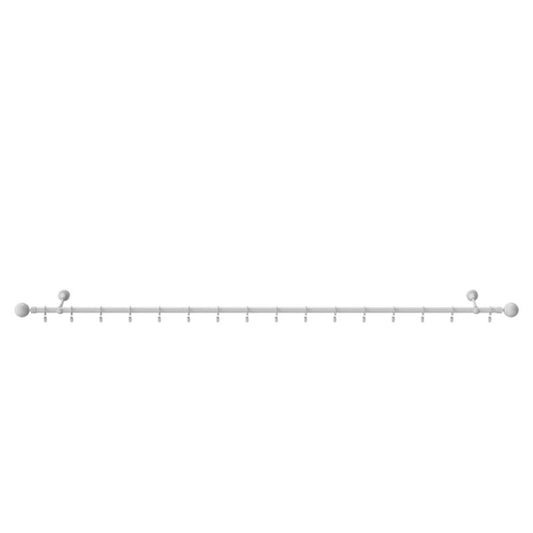 GoodHome Anafi enkelt gardinstang 19 mm 160 cm hvid kugle