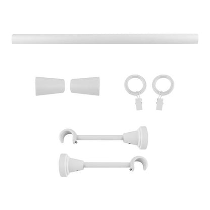 GoodHome Anafi enkelt gardinstang 19 mm 160 cm kegle mat hvid
