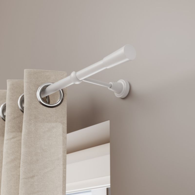 GoodHome Anafi enkelt gardinstang 19 mm 160 cm kegle hvid