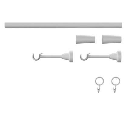 GoodHome Anafi enkelt gardinstang 19 mm 160 cm kegle hvid