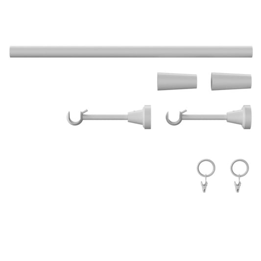 GoodHome Anafi enkelt gardinstang 19 mm 160 cm kegle hvid