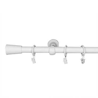 GoodHome Anafi enkelt gardinstang 19 mm 200 cm kegle mat hvid
