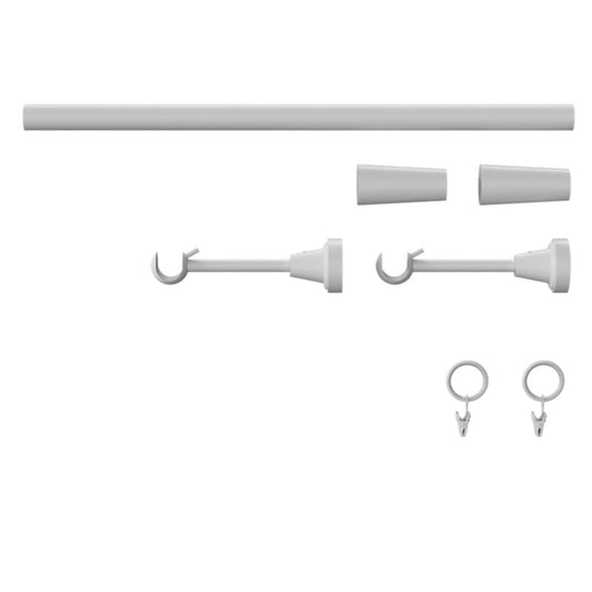 GoodHome Anafi enkelt gardinstang 19 mm 200 cm konisk hvid