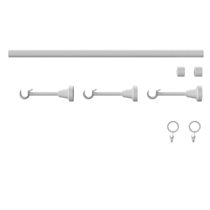 GoodHome Anafi enkelt gardinstang 19 mm 240 cm hvid