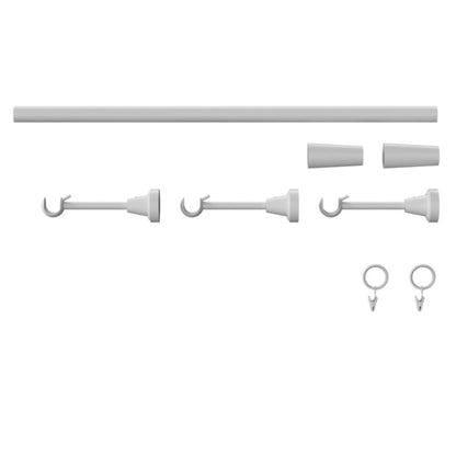 GoodHome Anafi enkelt gardinstang 19 mm 240 cm konisk hvid