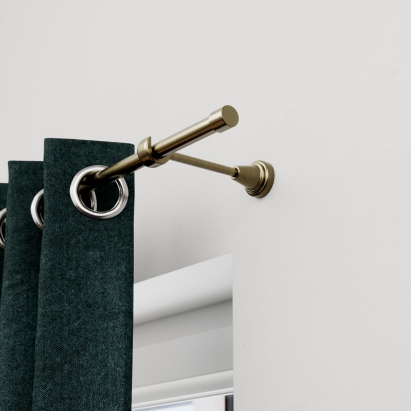 Goodhome Antiki enkelt gardinstang 16 mm 200 cm med kugle i guld